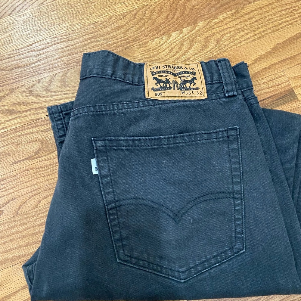 Levi's 505 Black Jeans